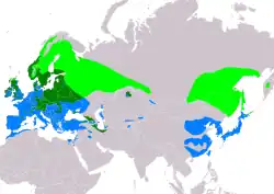 Distribución de Spinus spinus