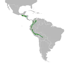 Distribución geográfica del yal pizarroso.