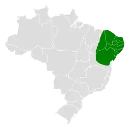 Distribución geográfica del semillero gorjiblanco.