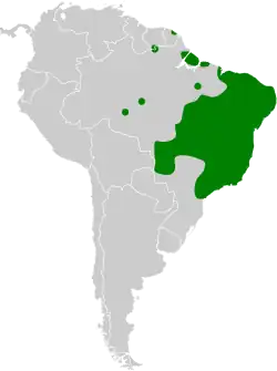 Distribución geográfica del semillero capinegro.