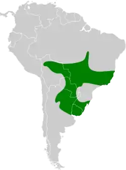 Distribución geográfica del semillero acollarado.