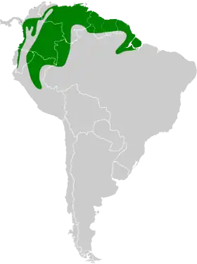 Distribución geográfica del semillero piquigrande.