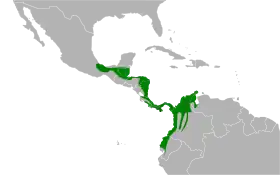 Distribución geográfica del semillero piquigrueso.