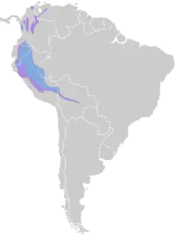 Distribución geográfica del semillero negriblanco.