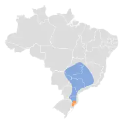 Distribución geográfica del semillero ventrinegro..