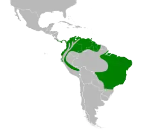 Distribución geográfica del semillero ventriamarillo.