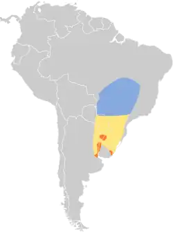 Distribución geográfica del semillero palustre.