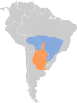 Distribución geográfica del semillero gorjioscuro.