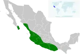 Distribución geográfica del semillero cuelliblanco.