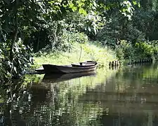 Típica canoa en Spreewald