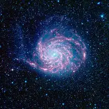 Galaxia del Molinete por el Spitzer.