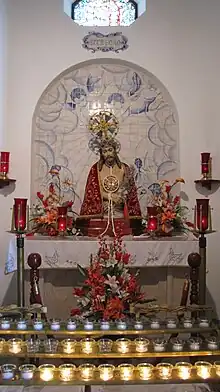 La estatua del Señor Santo Cristo de los Milagros, en Hamilton, venerada por los azoreanos en Bermudas.