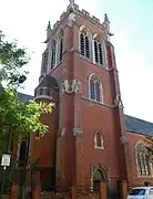 Iglesia de San Bernabé (1878), Ranskill, Nottinghamshire, en piedra con un campanario