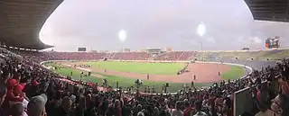 Estadio Mohammed V en Casablanca durante un encuentro de la African Champions League entre Wydad Casablanca y Horoya FC en 2018