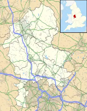 Uttoxeter ubicada en Staffordshire