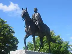 Estatua ecuestre de la reina Isabel II en Parliament Hill, Ottawa, de Jack Harman (1992).