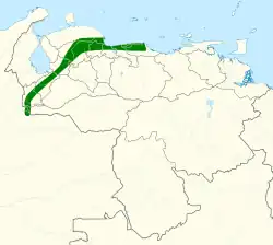 Distribución geográfica del colibrí pechiazul.