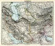 Mapa de Irán and Turán.