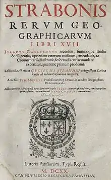 Edición moderna de la Geografía de Estrabón. El libro III se dedica a Iberia: cap. I - La costa atlántica, cap. II - La Turdetania, cap. III - El Tajo y la Lusitania, cap. IV - La costa mediterránea y la Celtiberia, cap. V - Las islas de Iberia