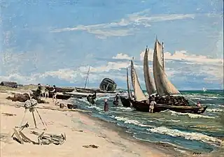 La playa de Skagen Vesterby, de Martinus Rørbye (1847)