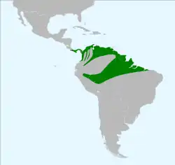 Distribución de la loica pechirroja