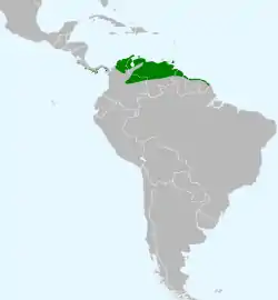 Distribución geográfica del mosquero matorralero norteño.