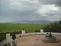 Terraza de la ermita de los Santos con Sueca al fondo.