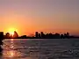 Puesta de sol en el río Itajaí-Açu, en Itajaí.