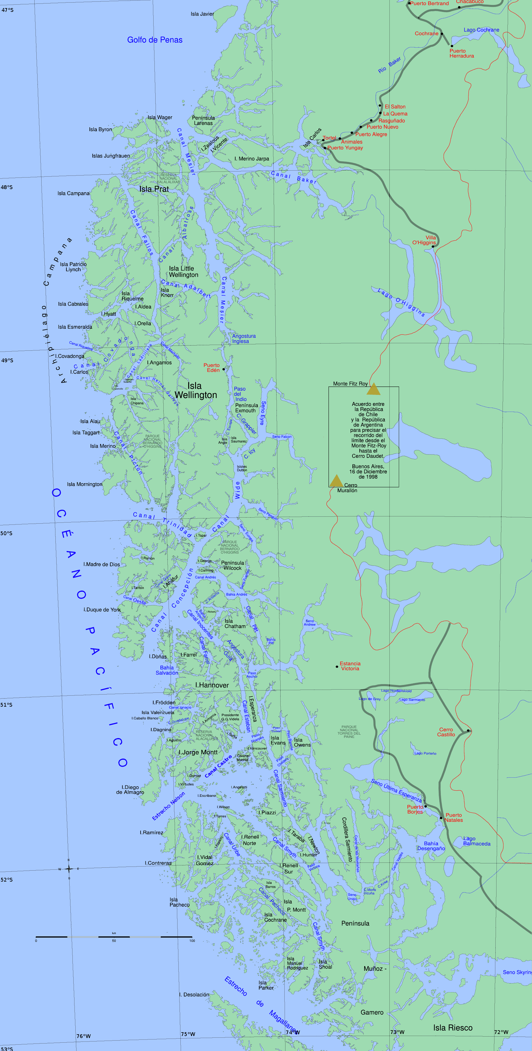 Localización de la isla Campana