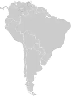 Distribución geográfica del pijuí del Orinoco.