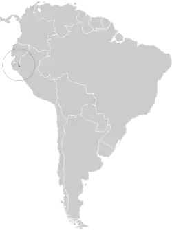 Distribución geográfica del pijuí del Marañón.