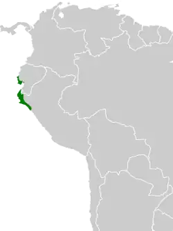 Distribución geográfica del pijuí collarejo.