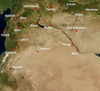 Norte de Mesopotamia y Siria en el II milenio a. C.