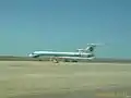 Túpolev 154 en plataforma del aeropuerto de Valladolid.