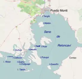 Plano del archipiélago de Calbuco.