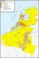 Los Países Bajos en 1576 justo después de la toma de Zierikzee