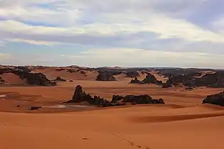 Pendientes orientales con sus dunas de arena características