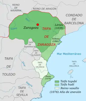 Expansión de la Taifa de Zaragoza