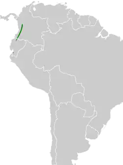 Distribución geográfica de la tangara carigualda.