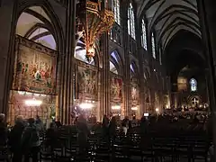 Escenas de la vida de la Virgen, serie de tapices flamencos expuestos en la catedral de Estrasburgo.