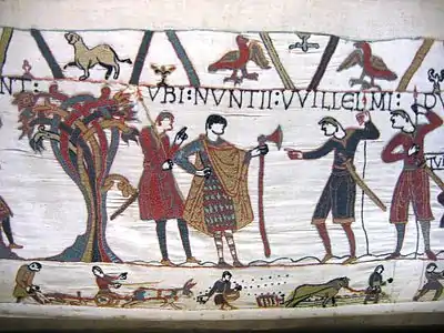 Un hacha danés en el tapiz de Bayeux