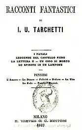 Portada de Racconti fantastici de Igino Ugo Tarchetti, 1869.