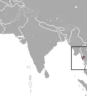 Distribución del langur de Tenasserim