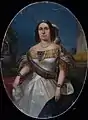 Retrato de la Emperatriz D. Teresa Cristina, un retraro de la emperatriz Thérèse-Christine de Bourbon-Siciles, 1858.