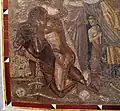 Teseo luchando con el Minotauro, mosaico romano del siglo I.
