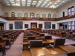 Sala de la Cámara de Representantes del Capitolio de Texas