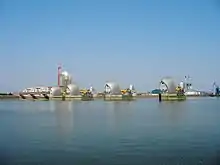 Thames Barrier en el Támesis en Londres