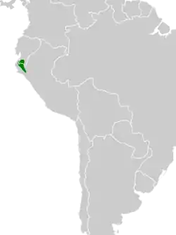 Distribución geográfica del batará de Chapman.