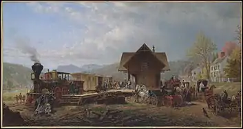 El alojamiento de las 9:45, óleo sobre lienzo, 1867.