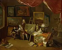 The Artist's Studio (ca. 1716), Peter Tillemans (1684–1734)